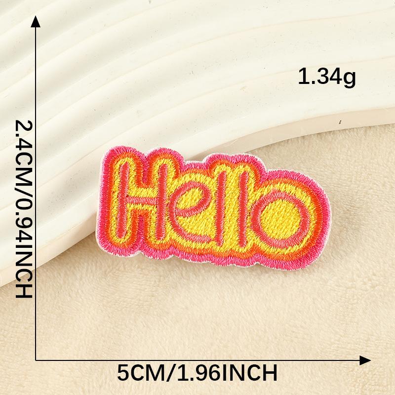 Embroidery Label Cartoon English Alphabet Embroidery Label Patch Sticker Shoe and Hat Badge Clothing Accessories Cloth Sticker