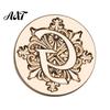 Wax Seal Stamp Head Iris A-Z Initial Alphabet Head, Brass Engraved Stationery Sealing for Wedding Invitations Envelopes Journal Gift Packaging