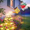 Outdoor Solarbetriebene Weihnachts-Schneemannleuchte Schneemann Gießkanne Dekoration Hofdekoration