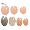 Artist Painting Tray Wooden Paint Palette with Thumb Hole for Oil, Acrylic, Ergonomic Watercolor Painting, Oval-Shaped Wood Art Artists Left