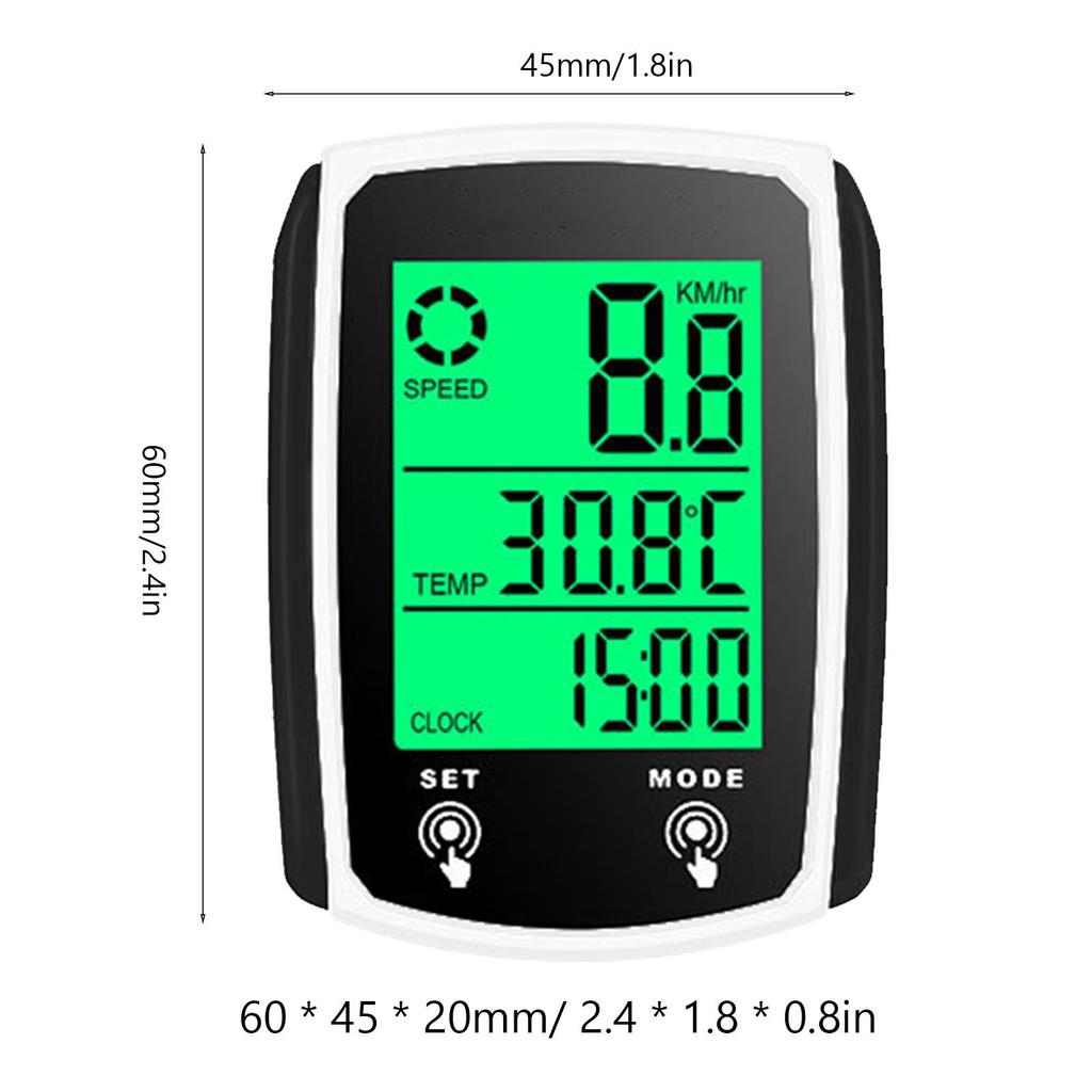Wired Bike Computer LED Digital Bicycle Speedometer Odometer Touchscreen Cycle Computer Waterproof with Backlight for Mountain R
