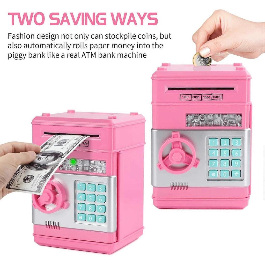 Children's Electronic Piggy Bank Cash Coins Cartoon ATM Cash Cabinet Kids Great Gifts for Kids with