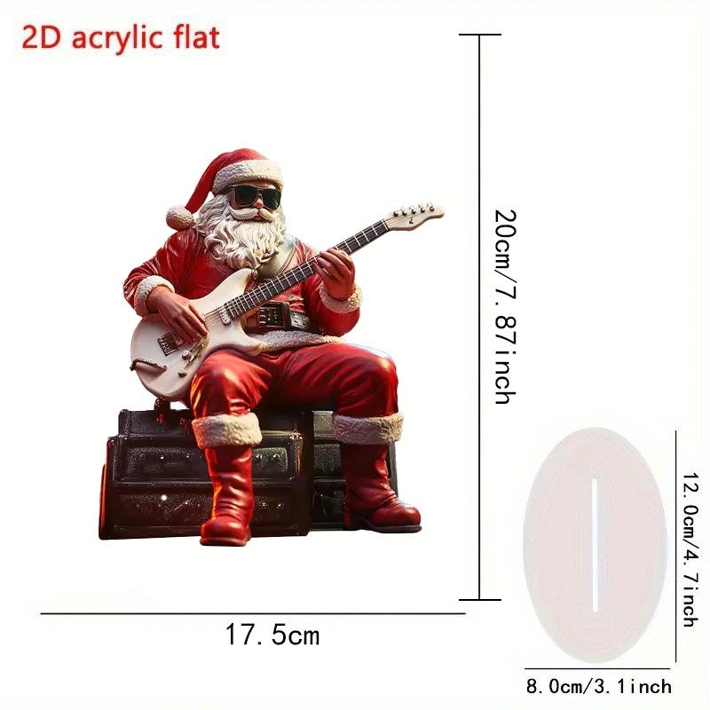 Weihnachts-Schneekugel aus Acryl mit Weihnachtsmann-, Rentier- und Schneemann-Ornament