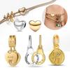 Silver S925 Heart Series Charm Gold Love Star Beads Double Dangle Charm Be Love Heart Charm for Women Diy Jewelry Gifts