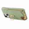 Y3 for iPhone 13 Wallet Case Ring Kickstand Zipper Purse Phone Cover