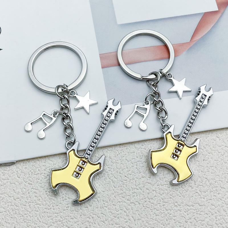 Hiphop Rocková Kytara Klíčenka Cool Módní Punk Harajuku Hudební Klíčenka Přívěsek na Tašku