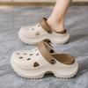 Eva hole shoes light wheel new height-increasing sandals muffin thick-soled outer wear bag head beach cool slippers