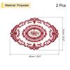 2pcs Oval Lace Embroidered Coaster Bedroom Study Kitchen Cup Table Mat Food Fruit Plate Cover Cloth for Home Wedding Decoration