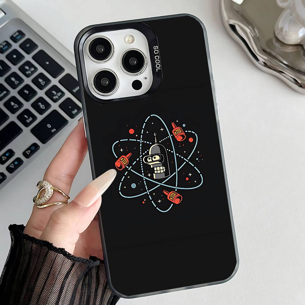 

F-Futurama Funny B-Bender Phone Case For iPhone 17,16,15,14,13,12,11,Pro,Max,Plus,E,Air,Mini Black Tpu Cover iPhone17