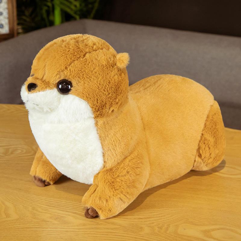 Cute Lying Otter Doll Plush Toy Otter Doll Children Soothing Pillow Rag Doll Birthday Gift Female