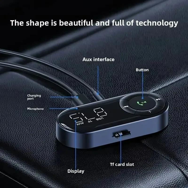 Car Hands-free Music Receiver TF Card LED Display Bluetooth For 5.3 FM Transmitter Car FM Receiver Car Bluetooth Audio Receiver