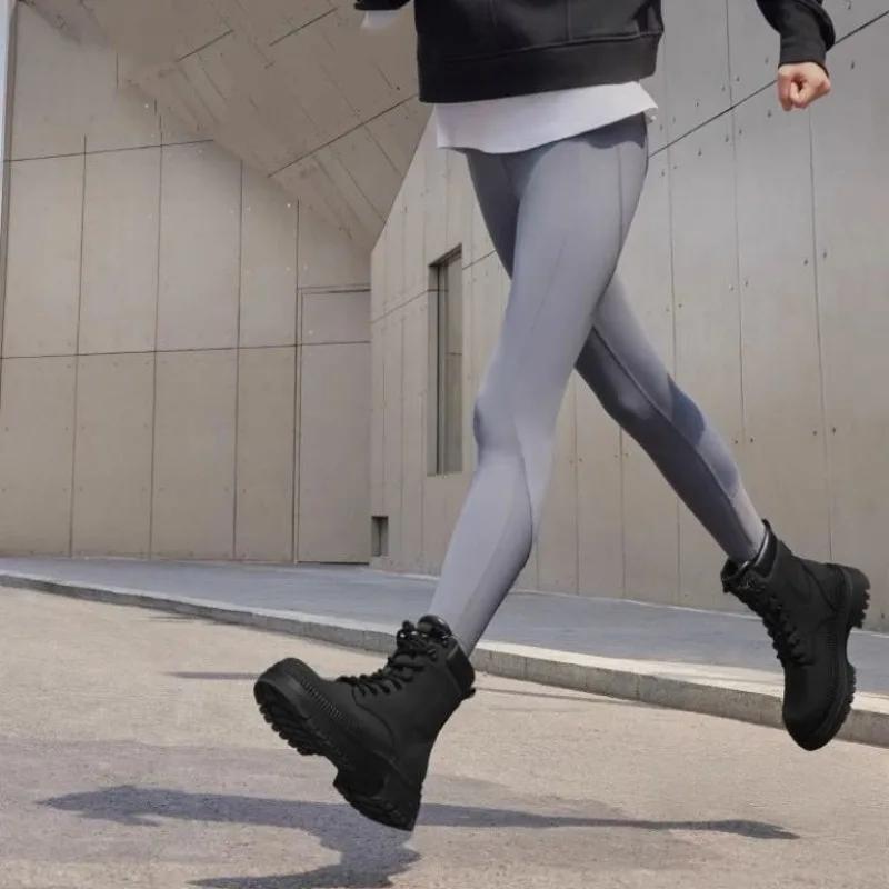 Fashion Female Shoes on Sale 2024 New Lace Up Women's Boots Winter Round Toe Warm Mixed Colors Short Barrel Low Heels Fashion Boots