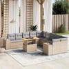 VidaXL Garden Lounge Set with Cushions 11 Pcs, Patio Sofas, Patio Furniture Set, Outdoor Furniture, Beige 3272830