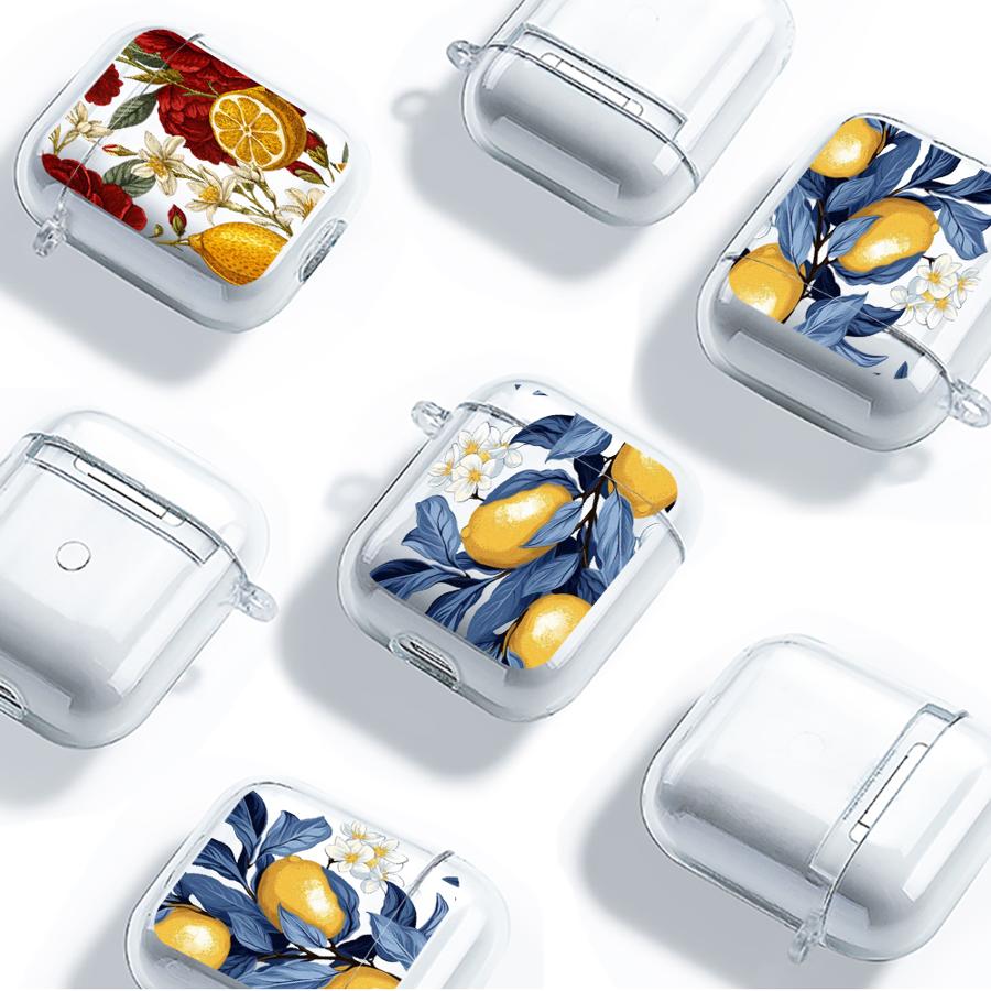 Case For Airpods 1 4 Pro2 Pro 2 3 Pro3 Clear Earphone Cases Cover Fruit Retro Fashion