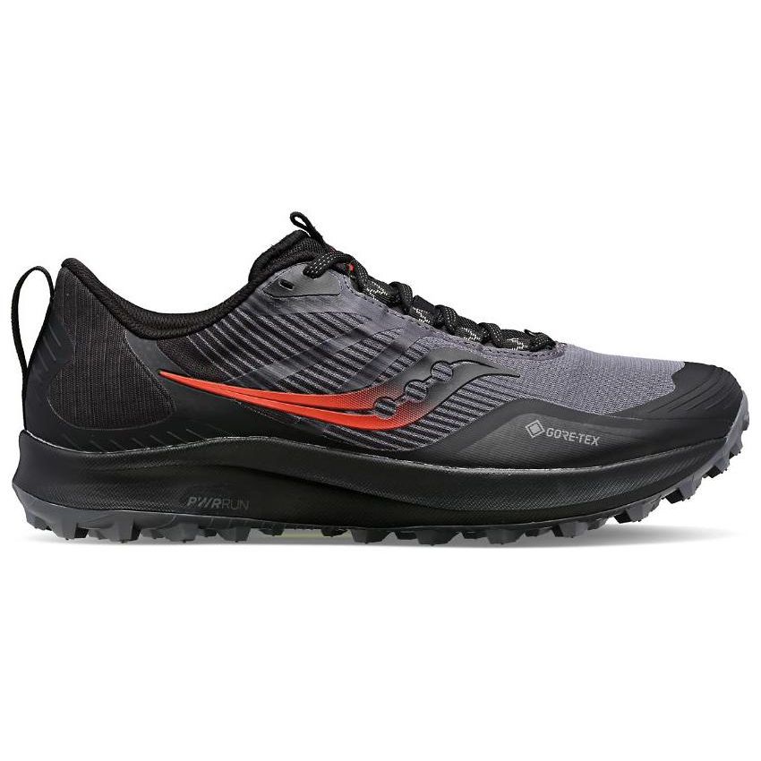 SAUCONY Peregrine 12 GORE-TEX Charcoal Red Men Sneakers Black S20740-20
