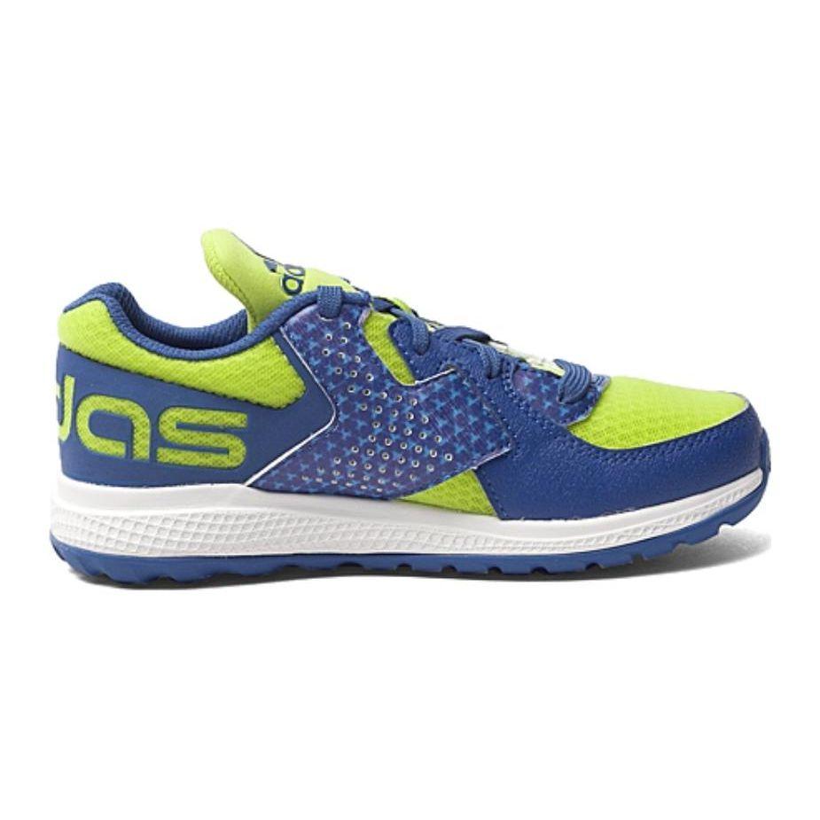 Adidas Bounce Series Comfortable Non-Slip Shock Absorbing Durable Low-Top Running Shoes Kids Running Shoes Blue Yellow AQ2918