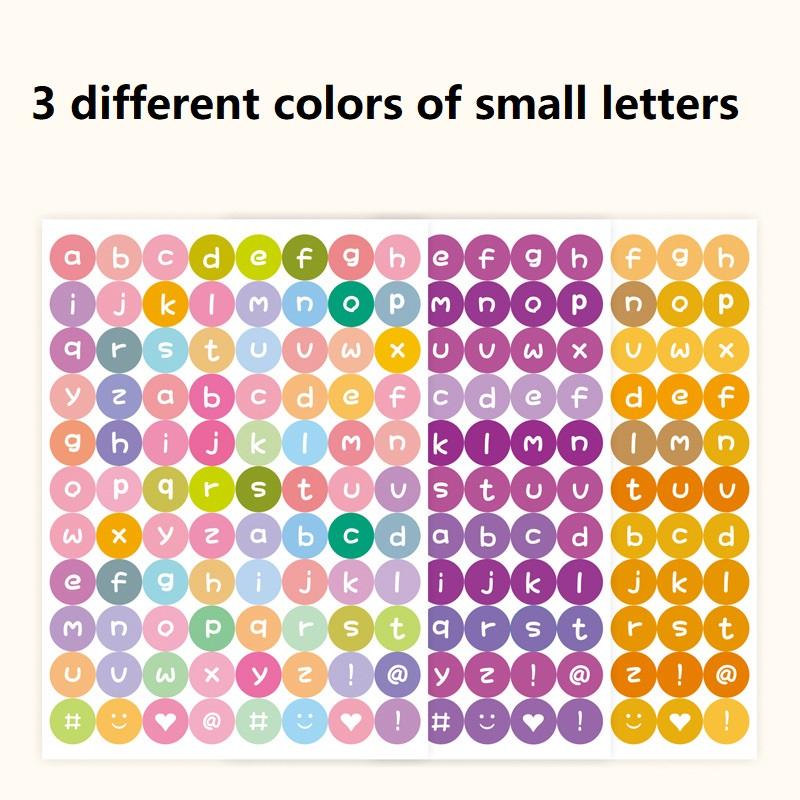 Colorful Small Letter Number Alphabet Kiss Cut  Stickers for Scrapbook Planner Stationery  DIY Arts Crafts