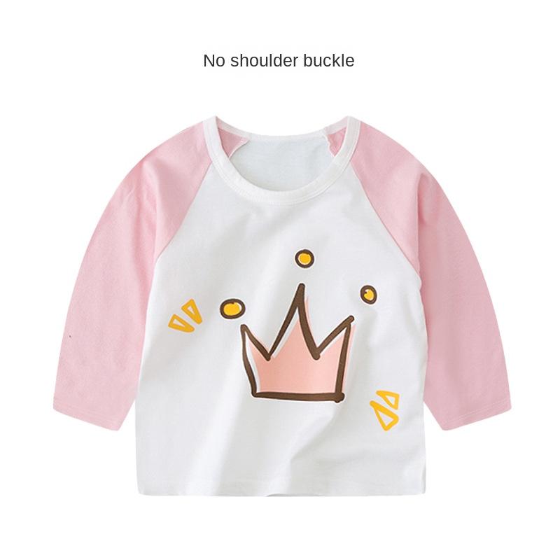 Baby Girl Autumn Long-sleeved T-shirt Baby Cotton Bottoming Shirt Girls Spring and Autumn Tops Small Children Fashionable Autumn Clothes