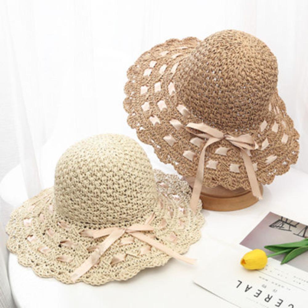 Sun Hat Girl Summer Small Fresh Beach Hat Seaside Sun Protection Sun Hat Korean Version Versatile Bohemian Cool Straw Hat