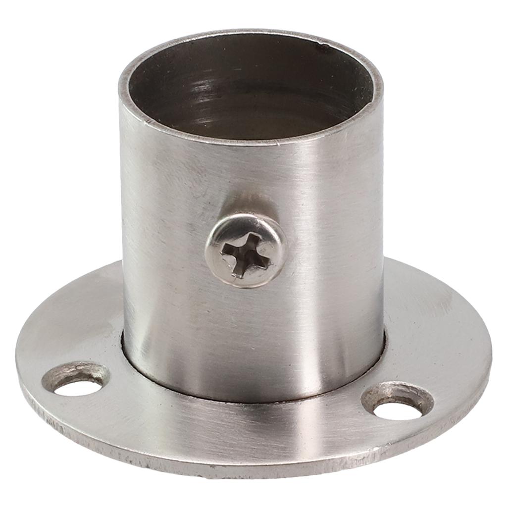 19/22/25/32mm Tube Support Closet Bar Stand Wardrobe Hanging Rail Rod Pole Socket End Flange Brackets Stainless Steel