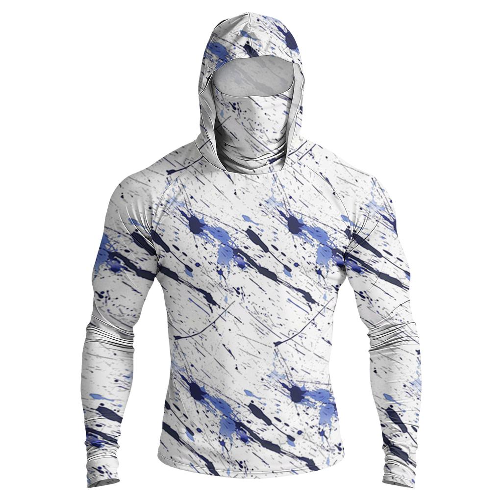 Men's Casual Drop-Shoulder Hooded Long-Sleeve  Shirt