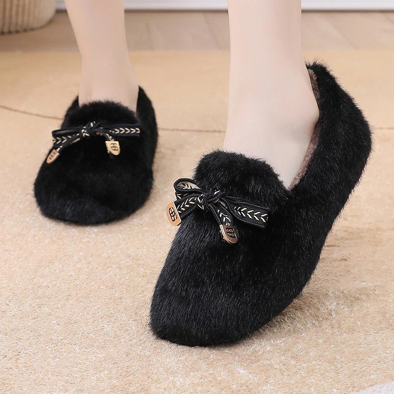 Fashion Winter New Fashionable Cotton Shoes Thick Casual Flat Shoes Comfortable Warm Simple Versatile Shoes for Women