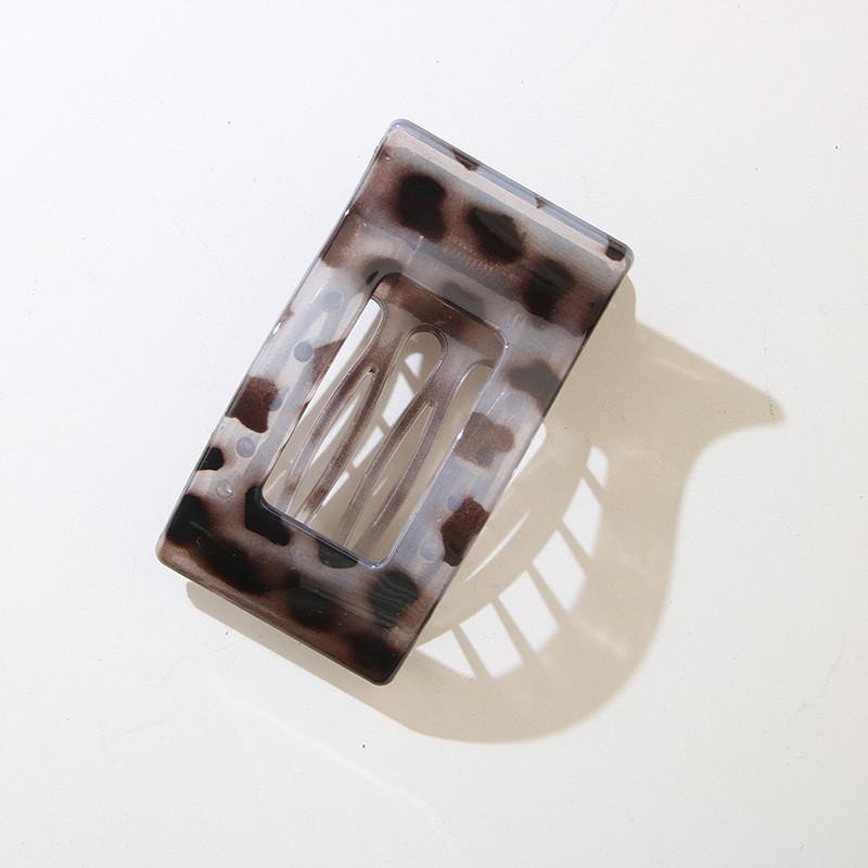 Leopard Print Square Back of The Head Hair Clip Simple and Versatile Fashion Shark Clip Hair Accessories