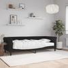 Vidaxl Sofa Z Materacem Do Spania, Czarna, 80X200 Cm, Aksamit
