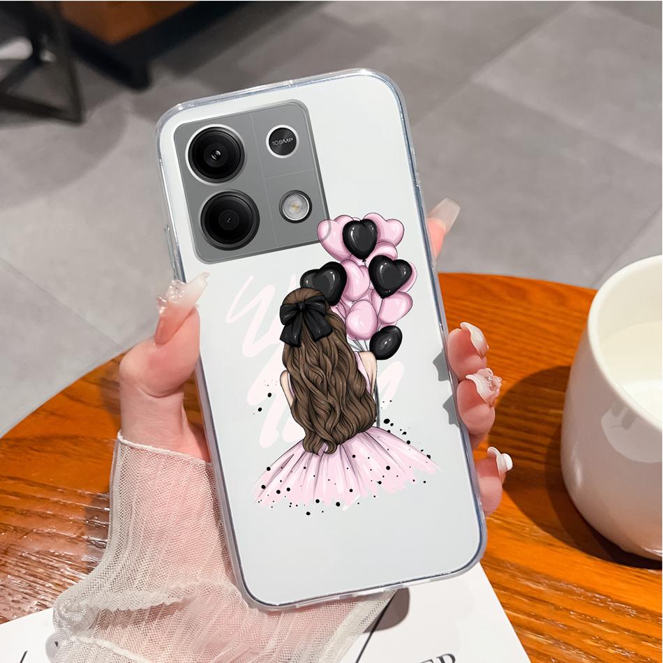 For Redmi Note 13 Pro Plus Phone Case Creative Fun Soft Slim Silicone Transparent Anti Drop Back Cover For Redmi Note13 13Pro+
