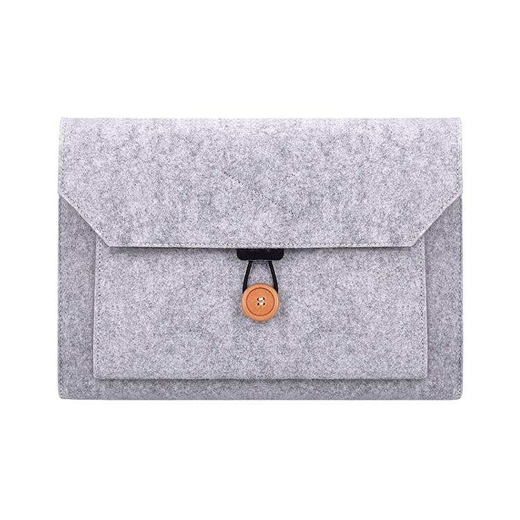 ND06 Multi-purpose Felt Button Laptop Inner Bag for 13.3 inch Laptop темно серый