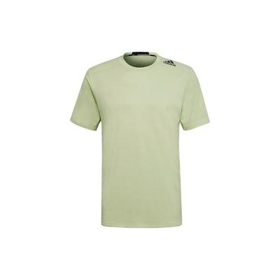 Solid Color Logo Print Crew Neck T-Shirt Men Tops Green HC4248