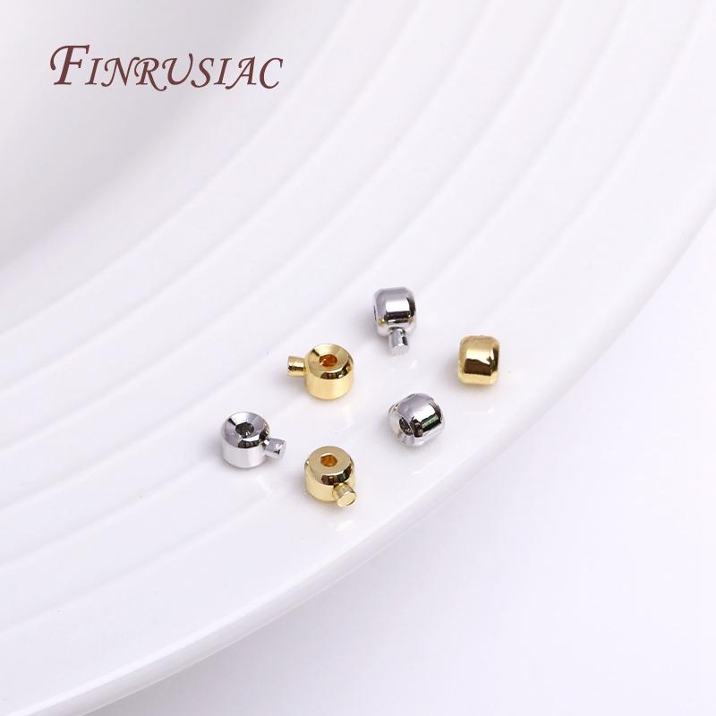 End Cap for Memory Wire 18k Gold Plated Supplies For Jewelry Wholesale Beading Crimp Beads End Bead Clip Clasps Findings