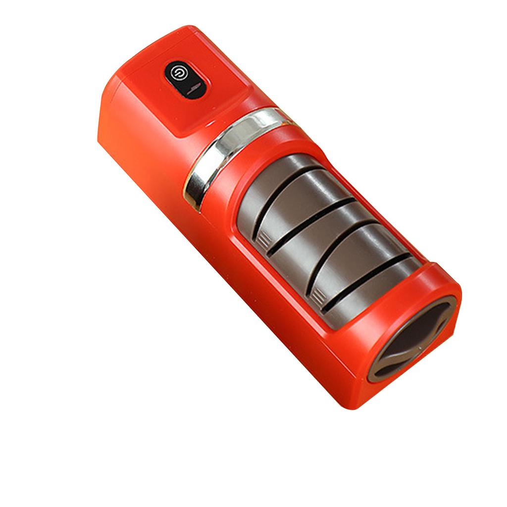Electric Knife Sharpener Portable USB Rechargeable with Non Slip Base Coarse Fine Grinding Wheel for Kitchen Chef Home
