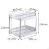 2 Tier Pull Out Drawer Storage Containers under Sink Organizer Stackable