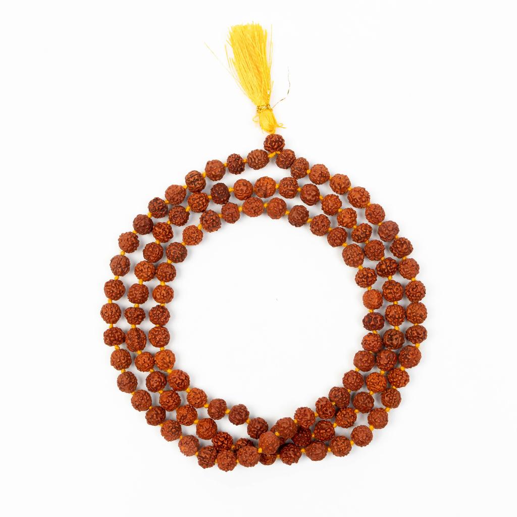 7MM Sacred Rudraksha Mala|Authentic Meditation Beads for Spiritual Prayer, Yoga, and Positive Energy| Japa Mala from Genuine Rudraksha Seeds