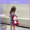 Cartoon Lotso Cute Shaped Teddy Bear Children Plush Crossbody Bag For Leisure