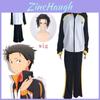 Elegante Set Costume Cosplay Tuta Natsuki Subaru di Rezero Per Fan di Anime