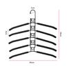 Household One-Piece Clothes Hanger Non-Slip Non-Trace Detachable Storage Holder Mounted Hanger 5 Layer Clothes Drying Rack Indoor Space Saving