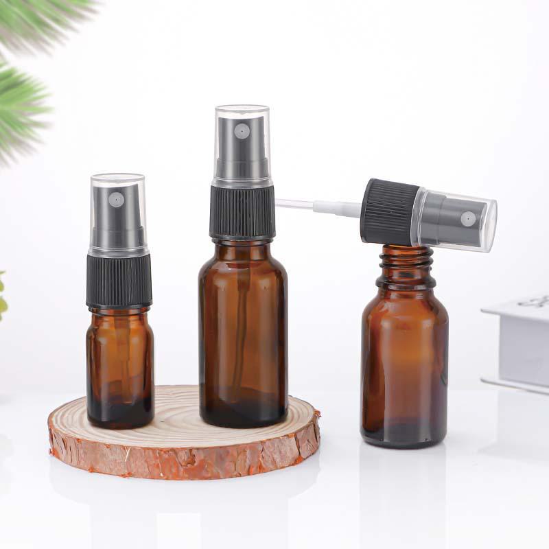 Butelka z brązowego szkła z rozpylaczem: 10ml Toner & 30ml Olejek Eteryczny Sub-butelka Chroniąca przed Światłem