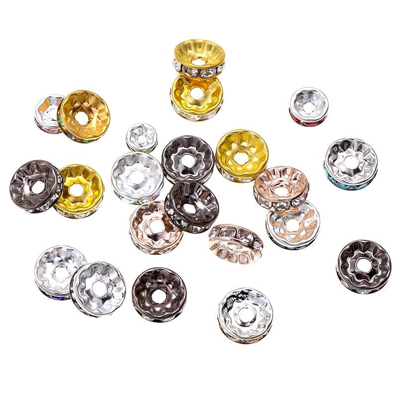 Louleur High Quality Rhinestone Crystal Beads Rondelle Loose Spacer Beads For DIY Jewelry Making Accessories Supplie Wholesale