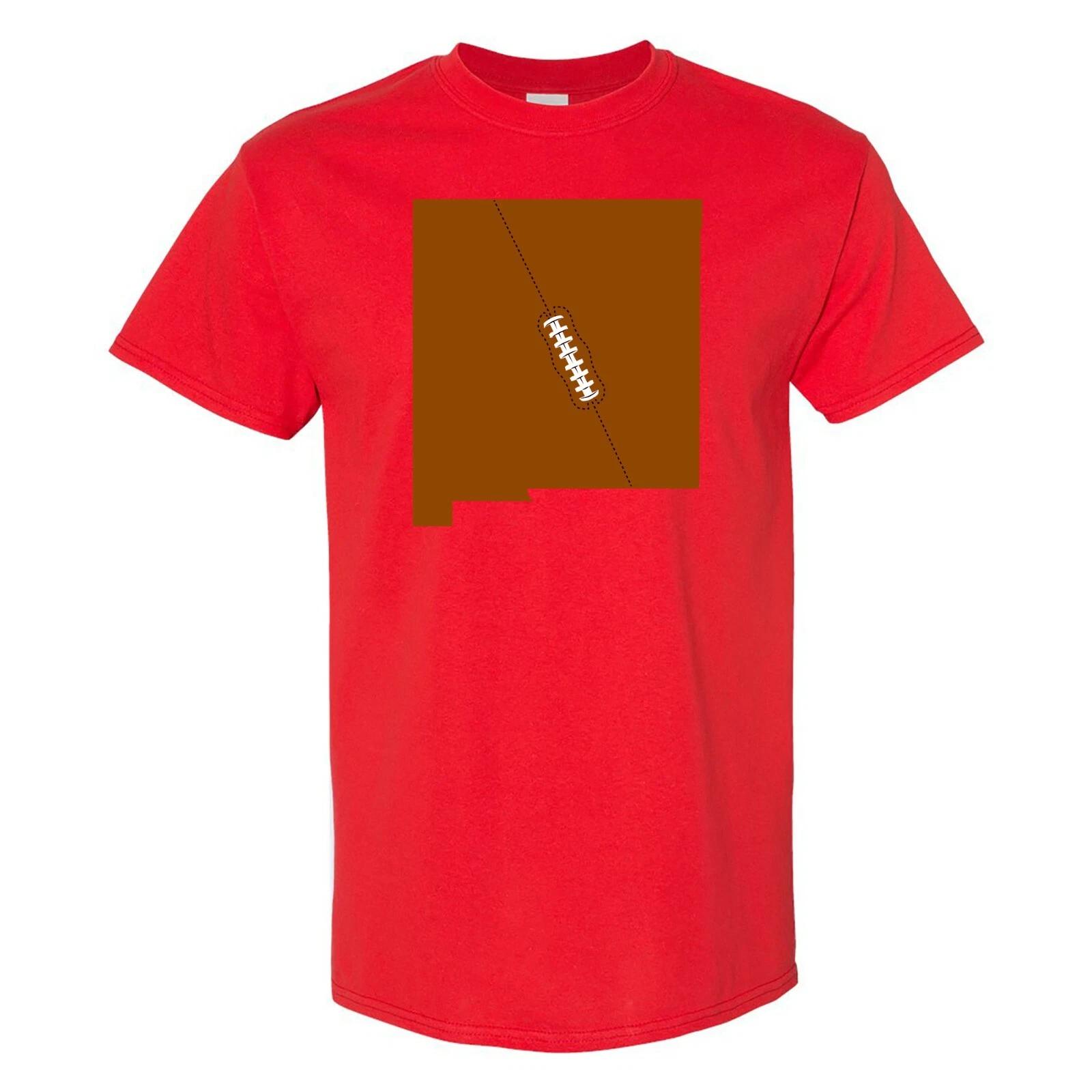 New Mexico Football State Shape - Hometown Pride T Shirt - Red 2XL