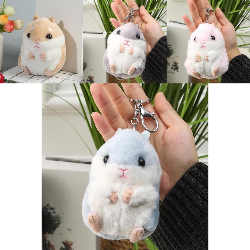 Adorable Creative Hamster Plush Keychain Toy For Cute Animal Lovers 11cm