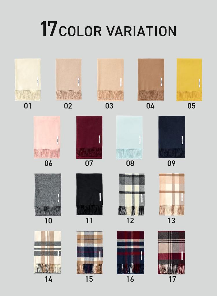 Camel Navy Cashmere and Wool Plaid and Check Thick Wool Brand [cumaco] 15. Stole, Pattern, Unisex, Large, Scarf, Blend, Name, Gift, Brown, Navy,