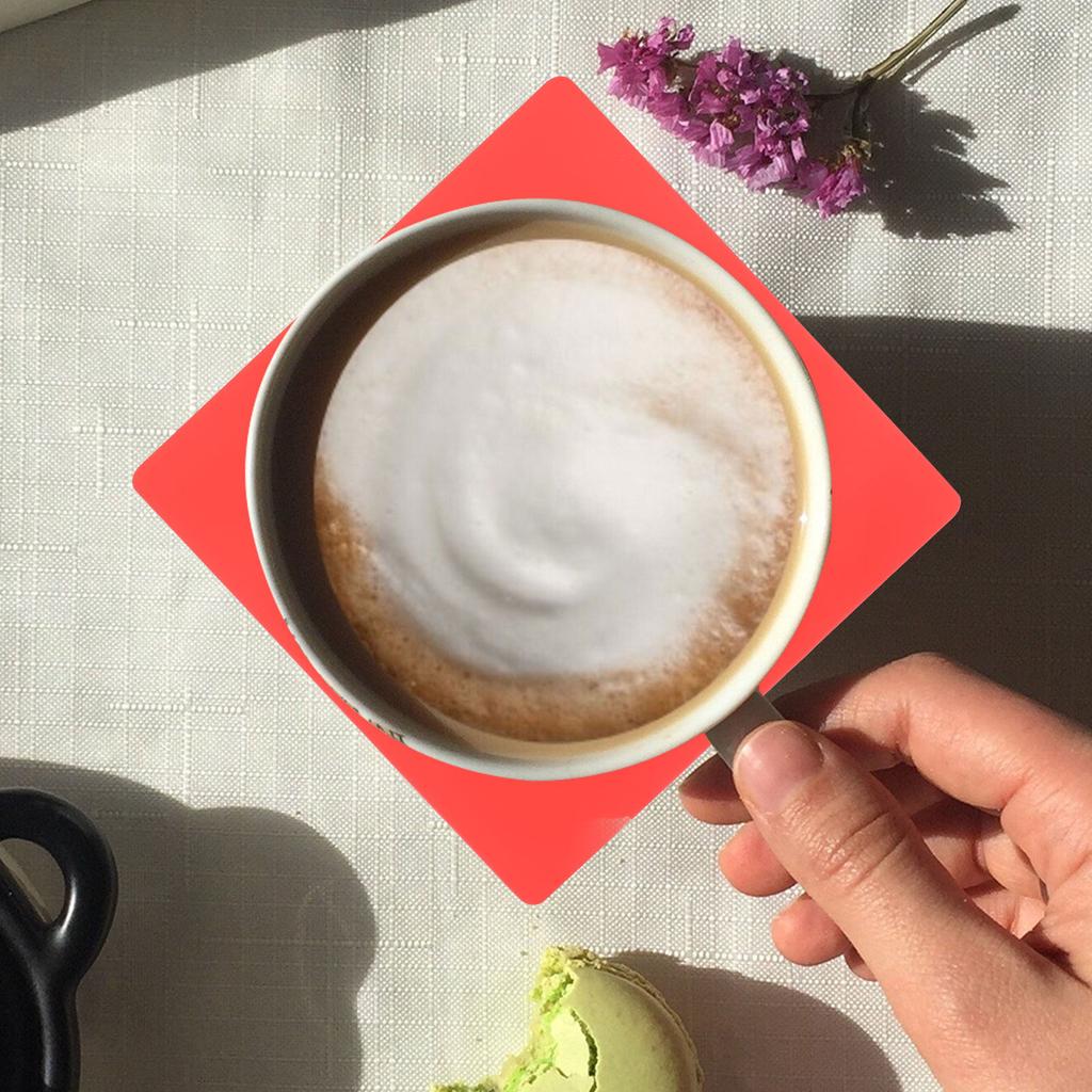 4Pcs Silicone Coasters Heat-Resistant Non-Slip Cup Mats for Table Protection Dishwasher Safe Wear-Resistant Home Decor