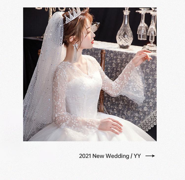 2025 Traumhaftes V-Ausschnitt Spitzen-Hochzeitskleid für Frauen - Märchenhaftes Brautkleid