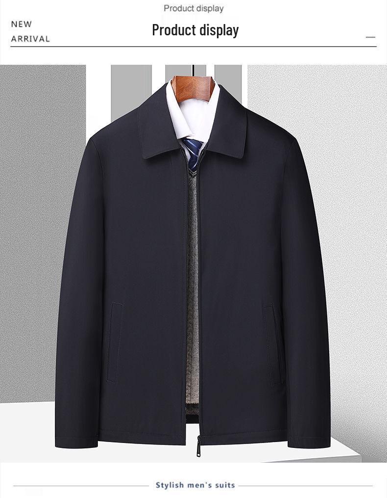 Men's Plus Velvet Jacket for Middle-aged & Elderly - Thick Winter Coat for Dad & Grandfather