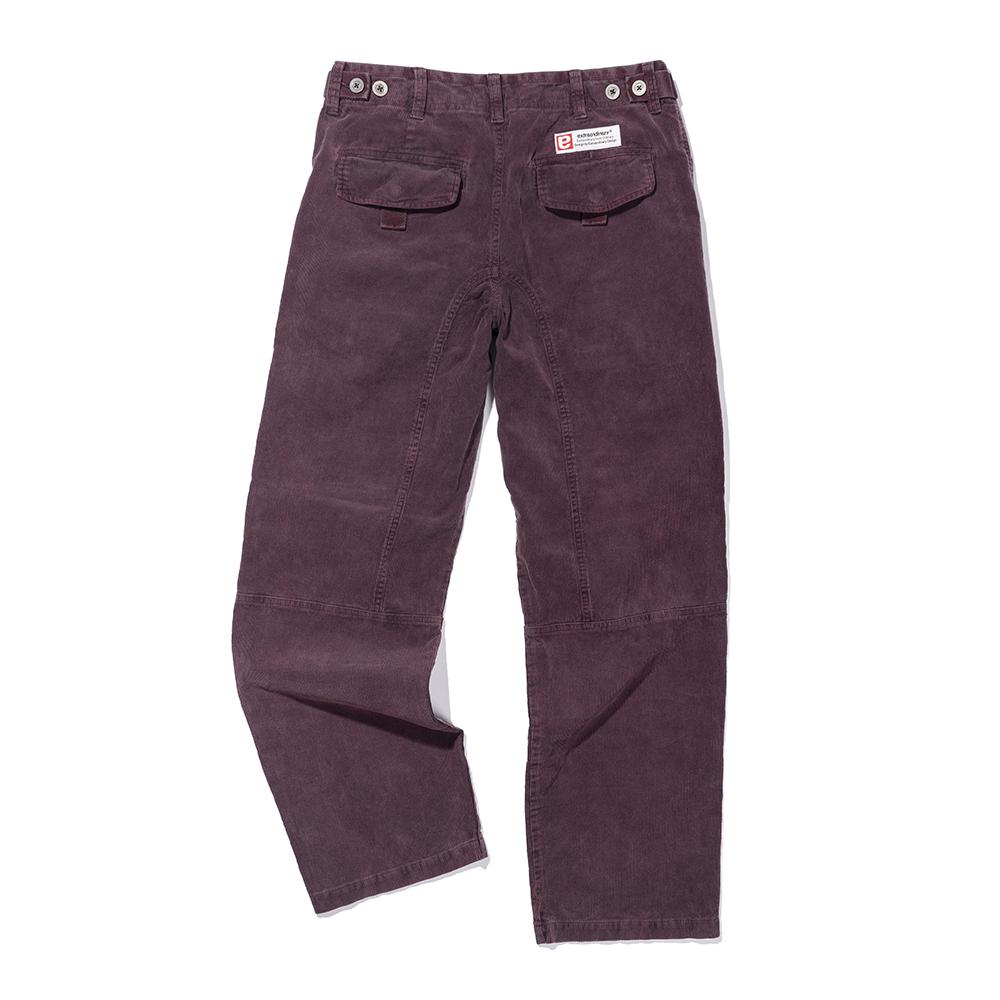 EXTRAORDINARY Corduroy Ws Cargo Pants Burgundy