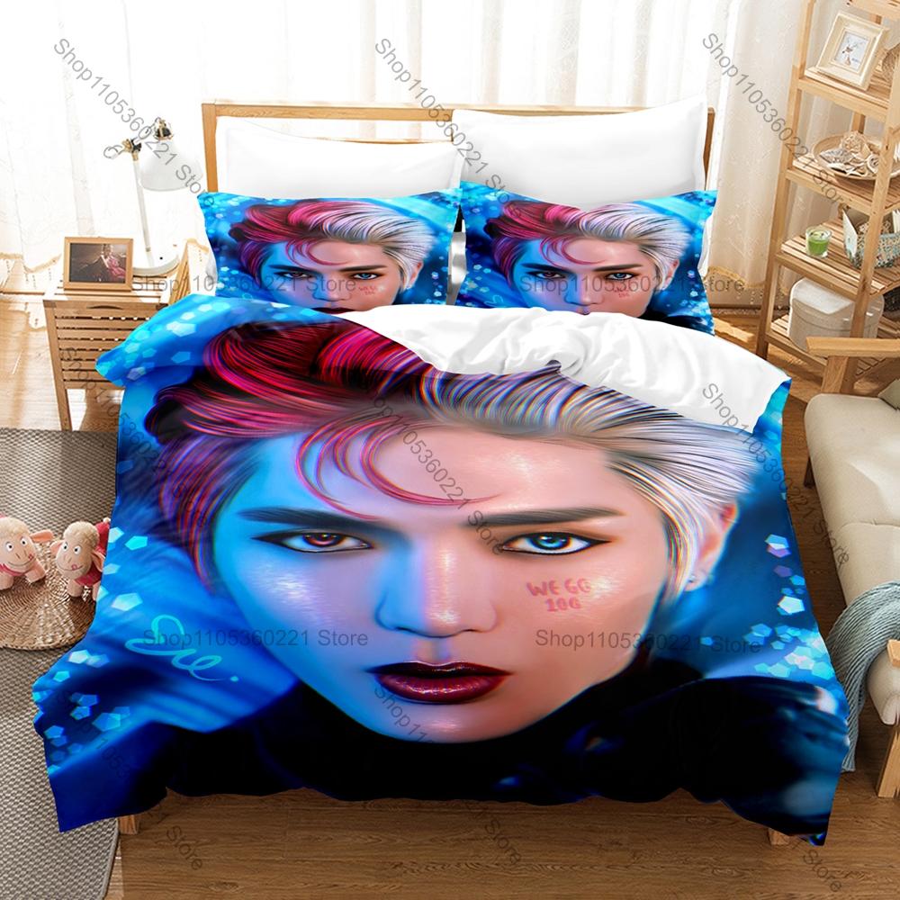 Personality Hip Hop Style Agust D Graphic New Bedding Set Soft Cozy Bed Cover Household Sleeping Bedding Ornament Gift