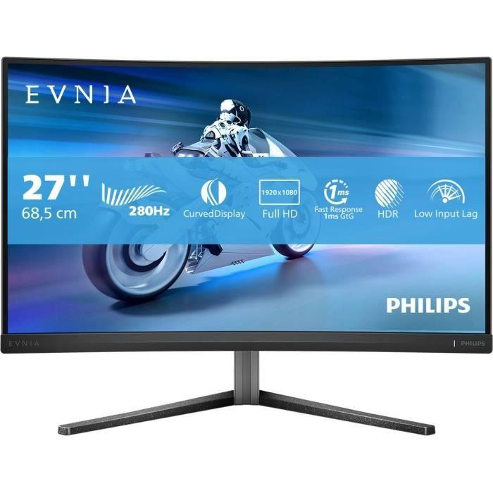 Gebogener Gaming-PC-Bildschirm - Philips - 27" - FHD - 280Hz - Schnelle VA-Panel - 1ms - Verstellbar - 27M2C5200W/00
