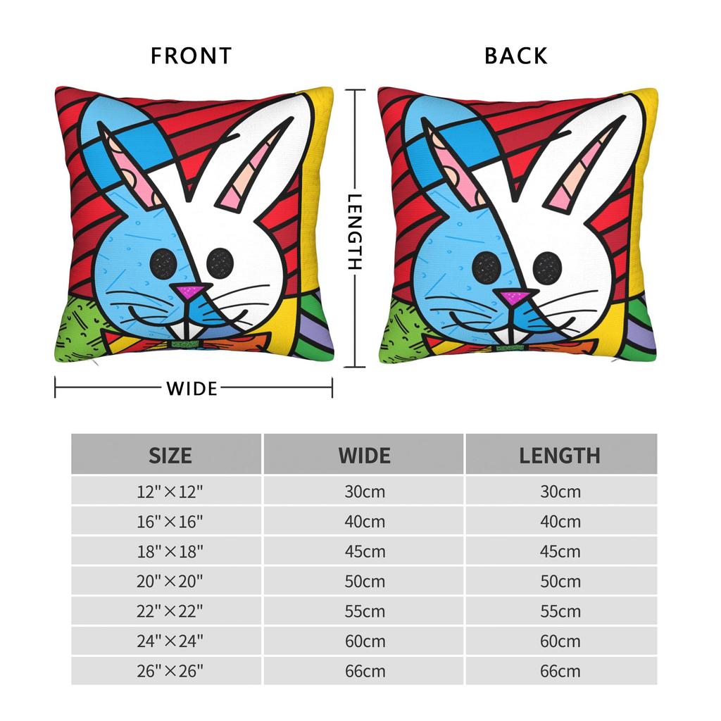 Brittos Art Rabbit Dog Heart Jesus Pillow Case Fashion Pillow Cover Soft Pillowcases For Couch Sofa Bedroom